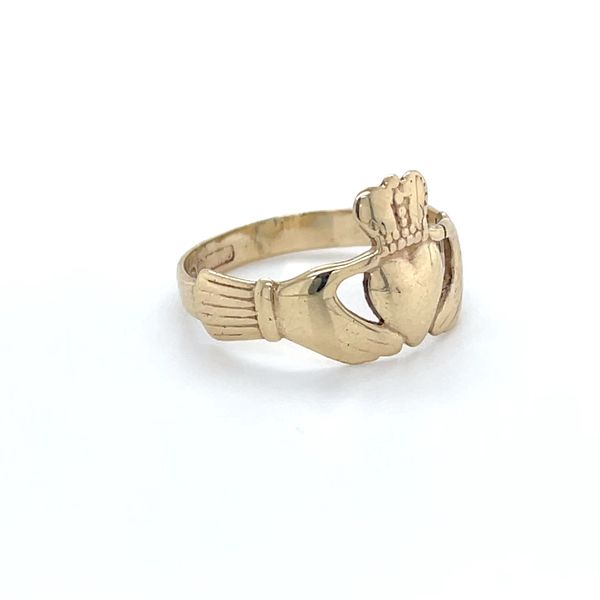 Yellow Gold 10k Claddagh Wedding Band Image 3 Minor Jewelry Inc. Nashville, TN