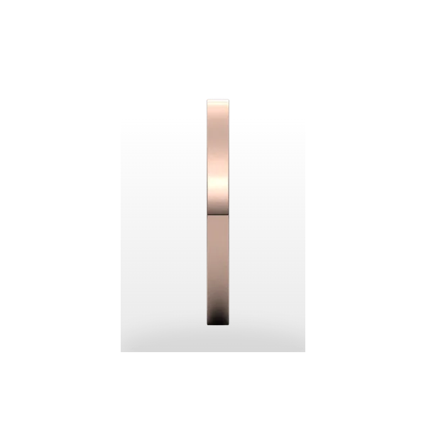 2mm 18K Rose Gold Comfort Fit Lightweight Flat Band Image 3 Minor Jewelry Inc. Nashville, TN