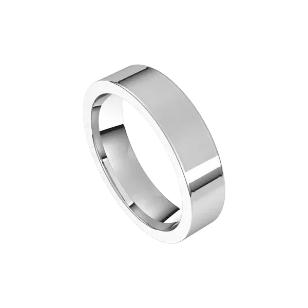 Sterling Silver Flat Inside Round Wedding Band Image 2 Minor Jewelry Inc. Nashville, TN