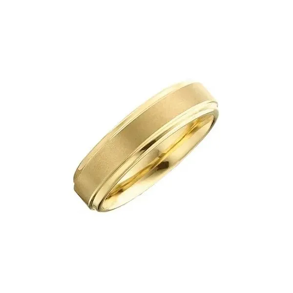 Yellow Tungsten Wedding Band Width: 6.3mm Minor Jewelry Inc. Nashville, TN