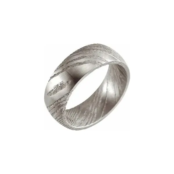 Stainless Steel Damascus Patterned Wedding Band Minor Jewelry Inc. Nashville, TN
