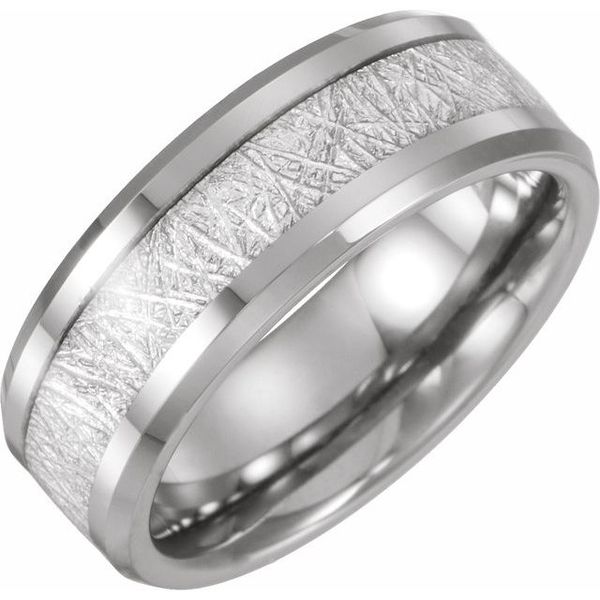 Tungsten 8mm Wedding Band with Imitation Meteorite Minor Jewelry Inc. Nashville, TN