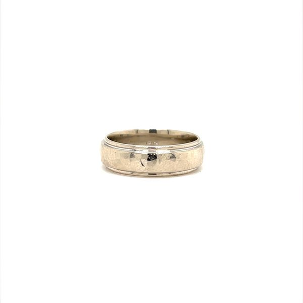 14K White Gold Estate Wedding Band with Hammered Finish Minor Jewelry Inc. Nashville, TN