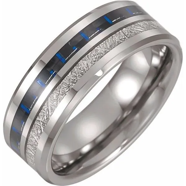 Tungsten 8mm Wedding Band with Carbon Fiber Inlay Minor Jewelry Inc. Nashville, TN