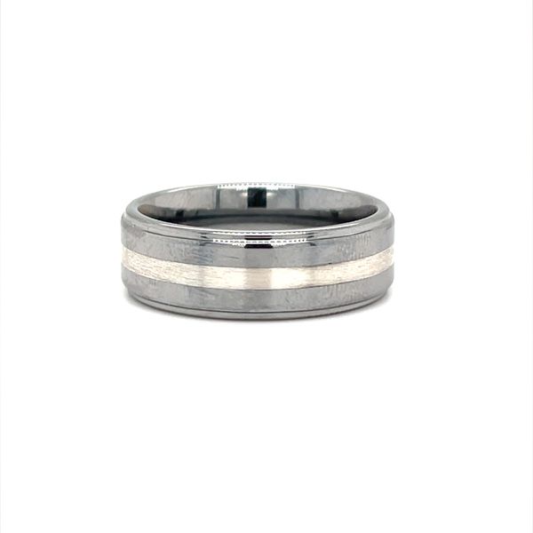 Tungsten Carbide 8mm Wedding Band with Silver Inlay Minor Jewelry Inc. Nashville, TN