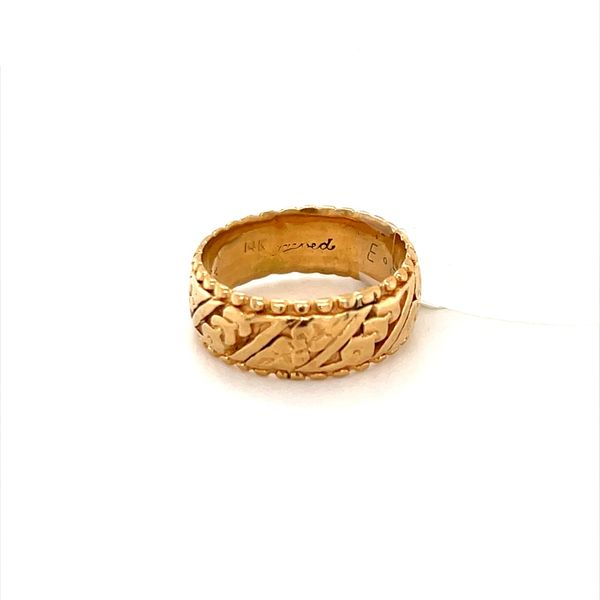 14K Yellow Gold Engraved Wedding Band Image 3 Minor Jewelry Inc. Nashville, TN