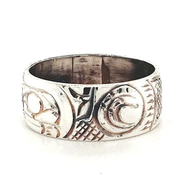 Sterling Silver Estate Hand Engraved Native American Northwest Coast Band Minor Jewelry Inc. Nashville, TN