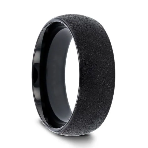 Black Tungsten 6mm Wedding Band with Sandblasted Finish Minor Jewelry Inc. Nashville, TN