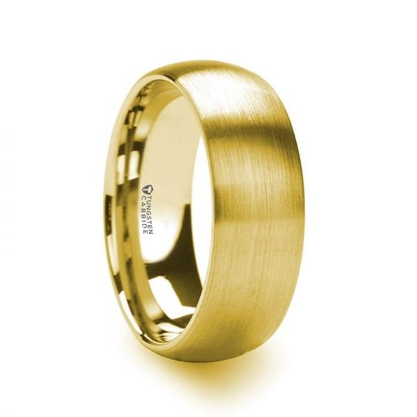 8mm Gold Plated Tungsten Band With Brushed Finish By Thorsten Minor Jewelry Inc. Nashville, TN