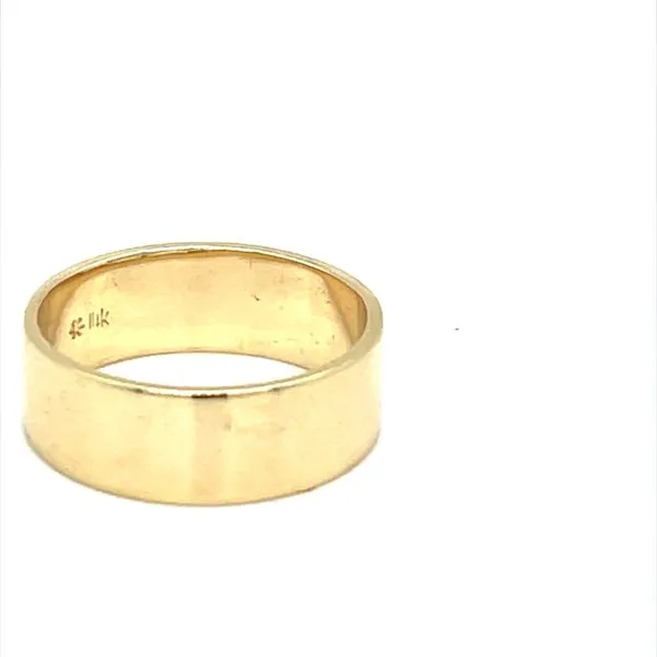 14K Yellow Gold Inside Flat 7.4mm Wedding Band Image 2 Minor Jewelry Inc. Nashville, TN