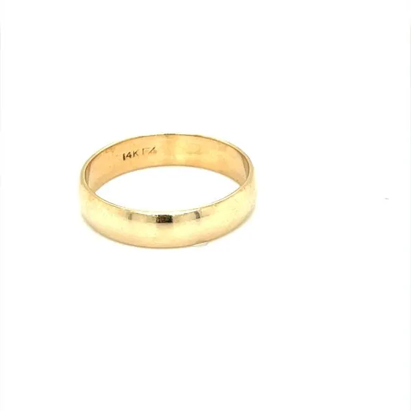 14K Yellow Gold Estate Half Round Wedding Band Image 4 Minor Jewelry Inc. Nashville, TN