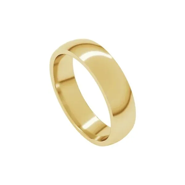 14K Yellow Gold Inside Round Lightweight Comfort Fit Wedding Band Image 2 Minor Jewelry Inc. Nashville, TN