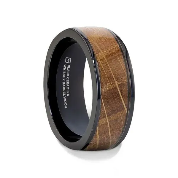 Ceramic and Whiskey Barrel Wedding Band Minor Jewelry Inc. Nashville, TN