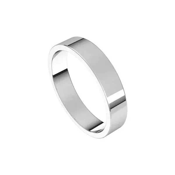 Sterling Silver Flat Inside Round Wedding Band