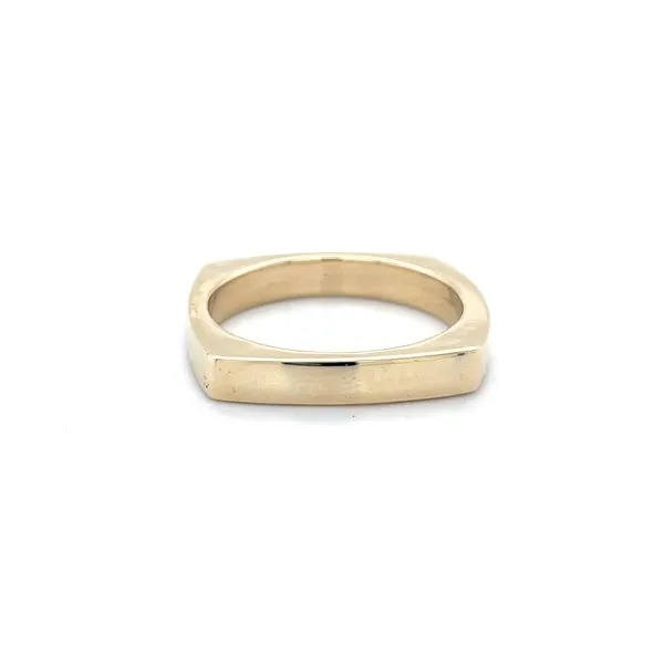 14K Yellow Gold Polished Square-Shaped Wedding Band Image 3 Minor Jewelry Inc. Nashville, TN