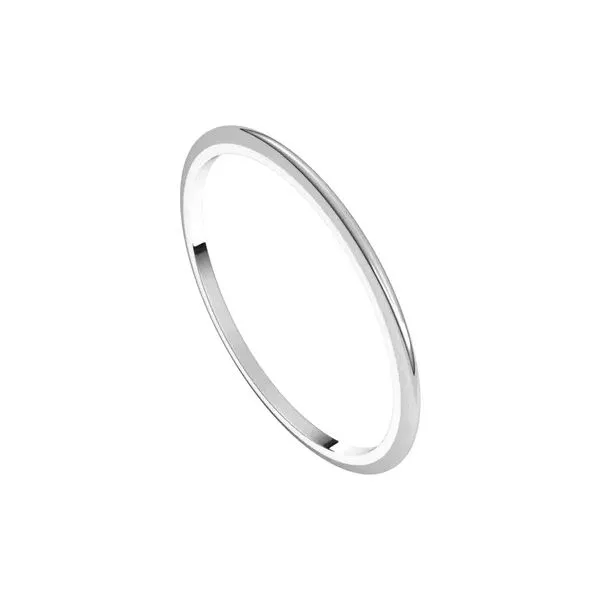 Platinum Half Round 1.0mm Wedding Band Image 2 Minor Jewelry Inc. Nashville, TN