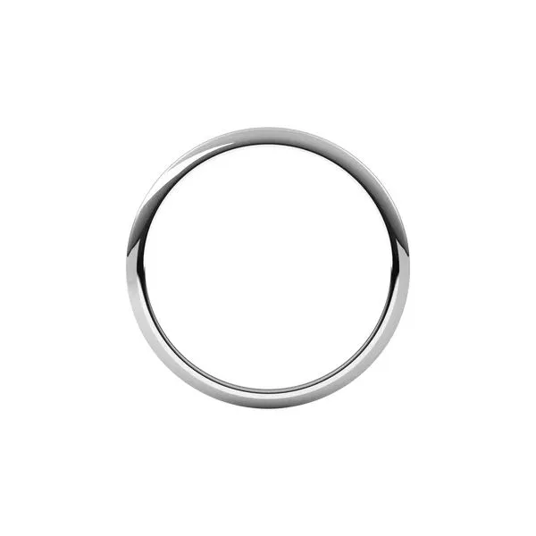 Platinum Half Round 1.0mm Wedding Band Image 3 Minor Jewelry Inc. Nashville, TN