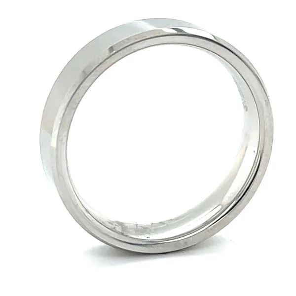 Cobalt Wedding Band with Beveled Edge Image 2 Minor Jewelry Inc. Nashville, TN