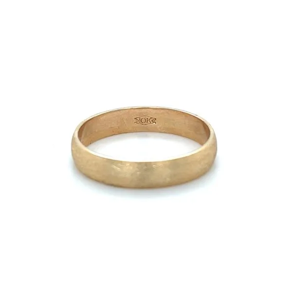 10K Yellow Gold Estate Stone Finished 4.8mm Wedding Band Image 4 Minor Jewelry Inc. Nashville, TN
