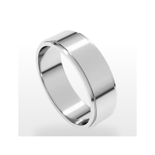 6mm Sterling Silver Flat Edge Band Image 4 Minor Jewelry Inc. Nashville, TN