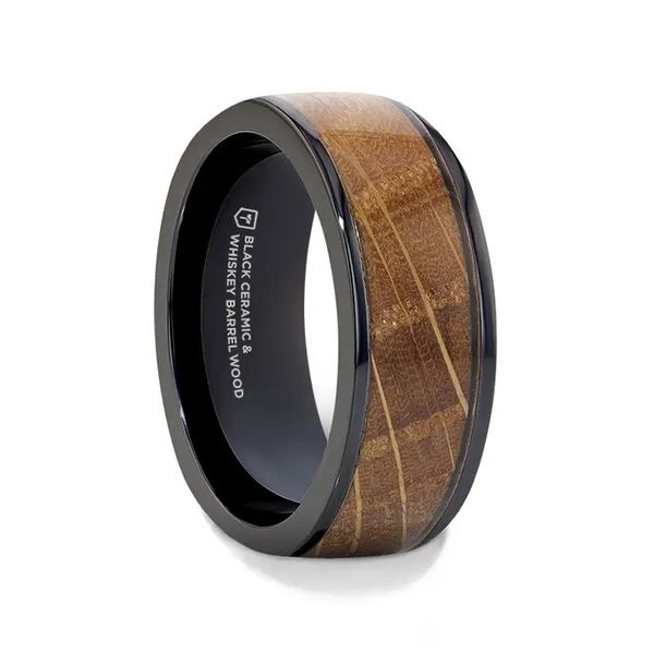 Ceramic and Whiskey Barrel Wedding Band Minor Jewelry Inc. Nashville, TN