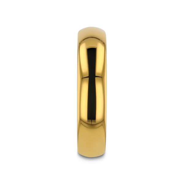 Yellow Gold Plated Tungsten 4mm Domed Wedding Band Image 3 Minor Jewelry Inc. Nashville, TN