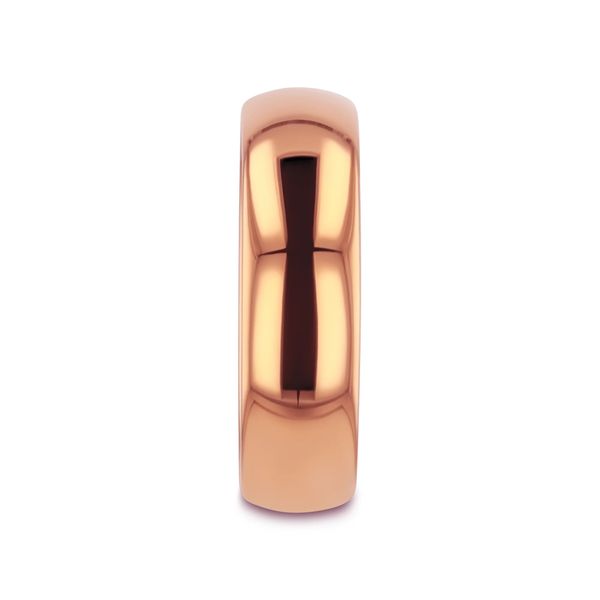 Rose Gold Plated Tungsten 6mm Domed Wedding Band Image 3 Minor Jewelry Inc. Nashville, TN