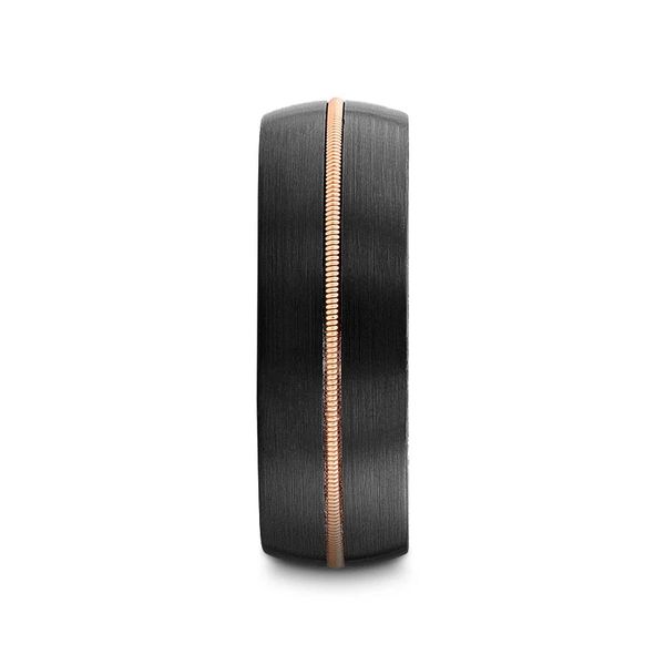 Black Tungsten 8mm Guitar String and Whiskey Barrel Wedding Band Image 3 Minor Jewelry Inc. Nashville, TN