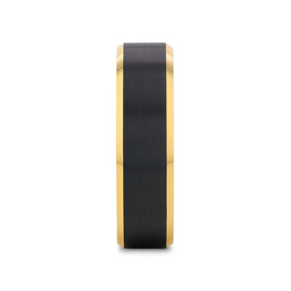Yellow Gold Plated Tungsten 6mm Wedding Band Image 3 Minor Jewelry Inc. Nashville, TN