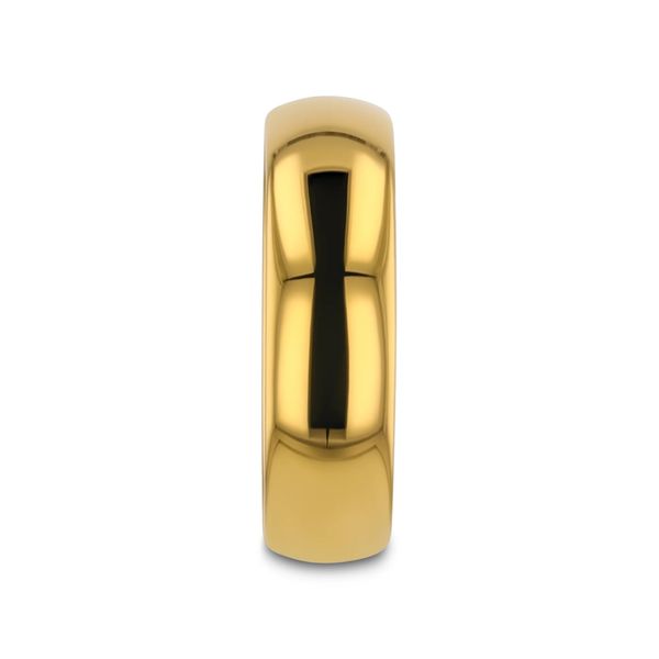 Yellow Gold Plated Tungsten 6mm Domed Wedding Band Image 3 Minor Jewelry Inc. Nashville, TN
