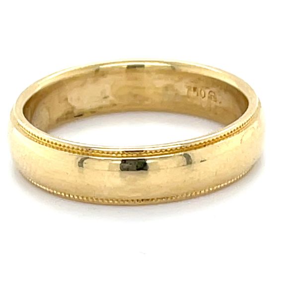 5mm Milgrain Yellow 18K Wedding Band Image 2 Minor Jewelry Inc. Nashville, TN