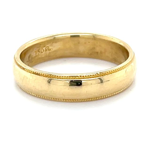 5mm Milgrain Yellow 18K Wedding Band Image 3 Minor Jewelry Inc. Nashville, TN