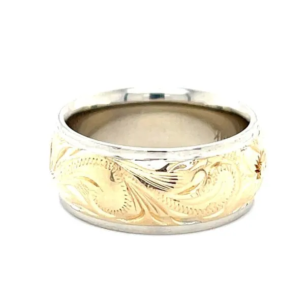 14K Yellow/White Gold Engraved Estate Band Minor Jewelry Inc. Nashville, TN
