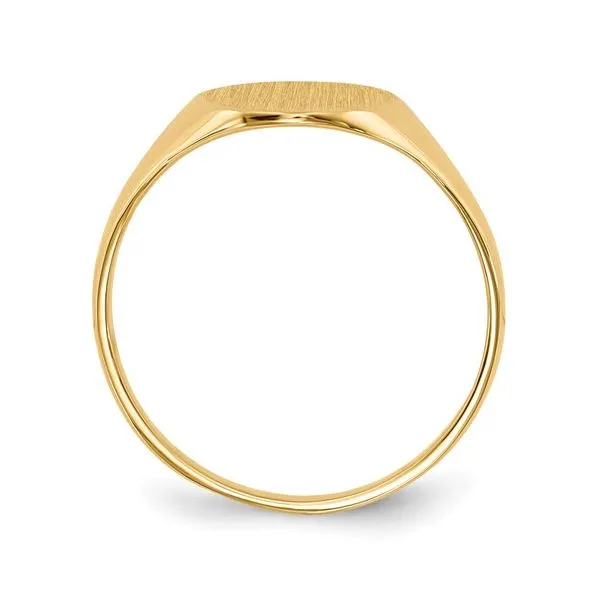 10K Yellow Gold Womens 11x9.5mm Oval Signet Ring