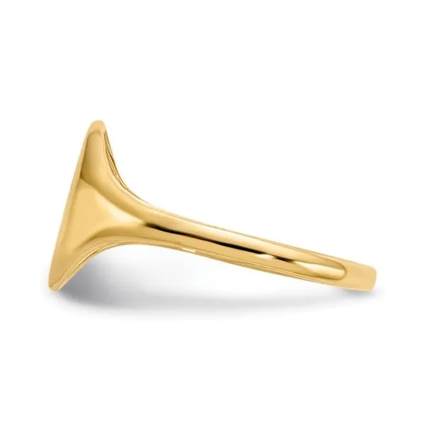 14K Yellow Gold 10.5x8.5mm Womens Oval Signet Ring