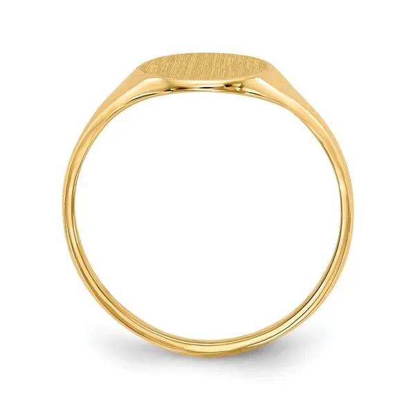 14K Yellow Gold 10.5x8.5mm Womens Oval Signet Ring