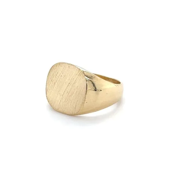 14K Yellow Gold 12.5x12.5mm Square Signet Ring