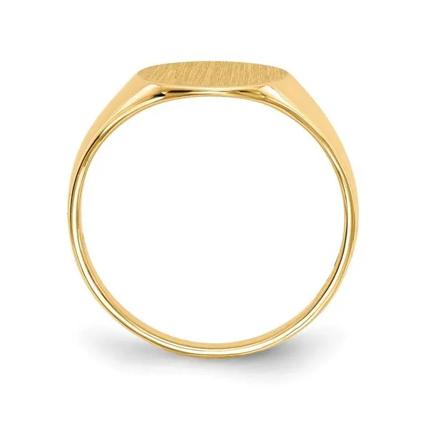 14K Yellow Gold 9.5x11mm Oval Signet Ring Image 2 Minor Jewelry Inc. Nashville, TN