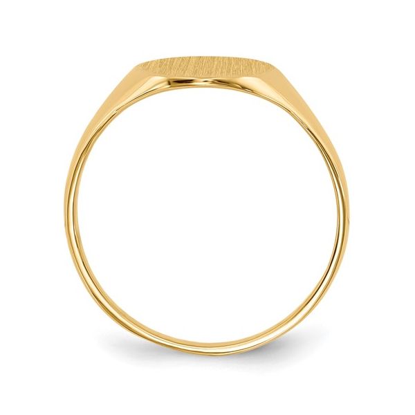 10K Yellow Gold Women's 11x9.5mm Oval Signet Ring Image 3 Minor Jewelry Inc. Nashville, TN