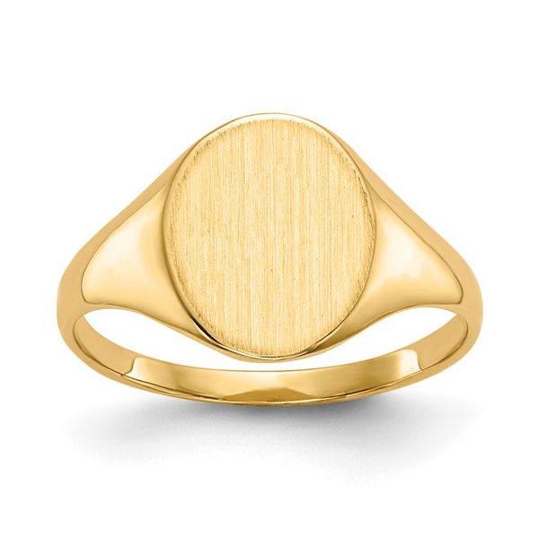 10K Yellow Gold Women's 11x9.5mm Oval Signet Ring Minor Jewelry Inc. Nashville, TN