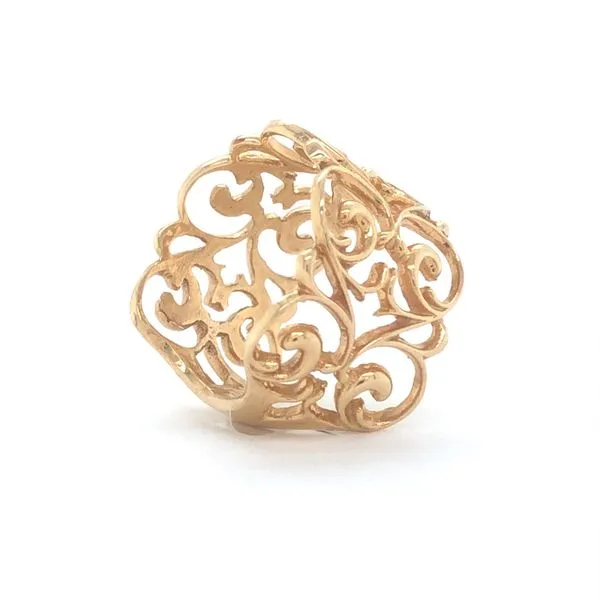 14K Yellow Gold Open Floral Fashion Ring Handcrafted by Minor Jewelry Image 2 Minor Jewelry Inc. Nashville, TN