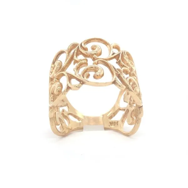 14K Yellow Gold Open Floral Fashion Ring Handcrafted by Minor Jewelry Minor Jewelry Inc. Nashville, TN