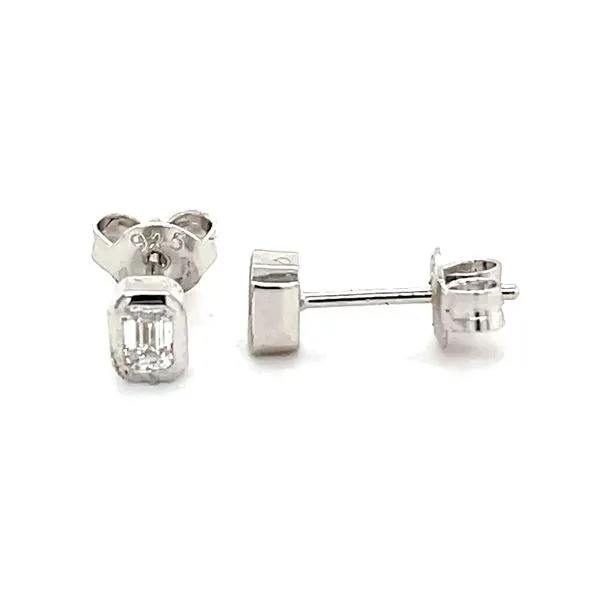 Bezel Set 1/3cttw Lab Diamond Earrings Studs Minor Jewelry Inc. Nashville, TN
