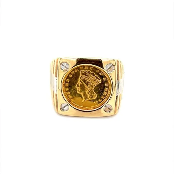 14K Yellow Gold Estate Liberty $1 Coin Ring Minor Jewelry Inc. Nashville, TN