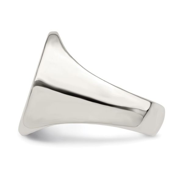 Sterling Silver Oval Signet Ring with Closed Back Image 2 Minor Jewelry Inc. Nashville, TN