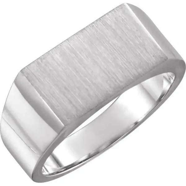 Sterling Silver Rectangular Signet Ring