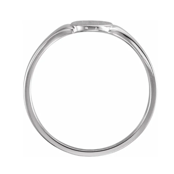 14K White Gold Oval Signet Ring Image 2 Minor Jewelry Inc. Nashville, TN