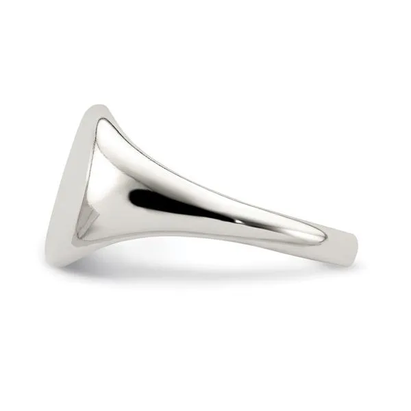 Sterling Silver 13X10mm Closed Back Signet Ring