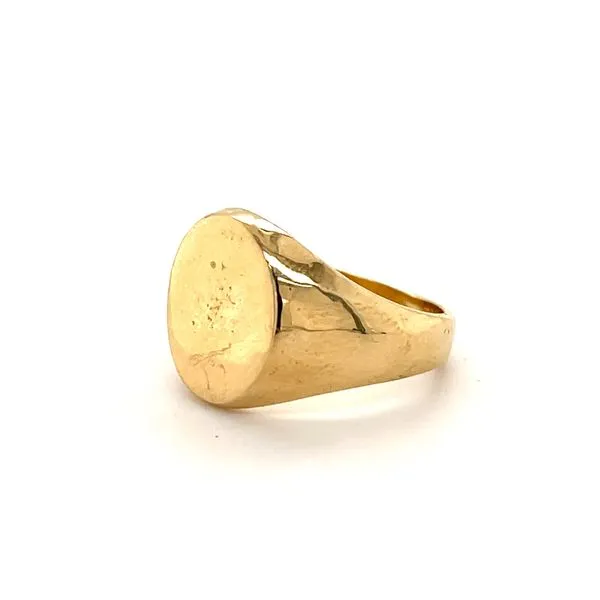 14K Yellow Gold Semi-Finished 15x12mm Oval Signet Ring Image 2 Minor Jewelry Inc. Nashville, TN