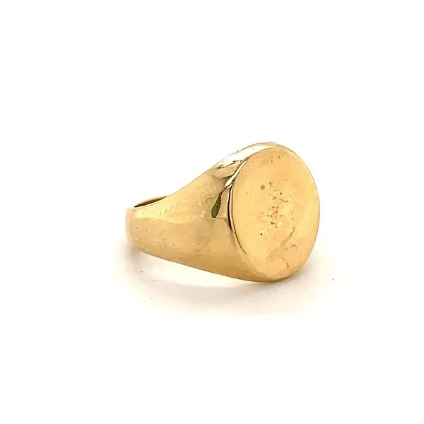14K Yellow Gold Semi-Finished 15x12mm Oval Signet Ring Image 3 Minor Jewelry Inc. Nashville, TN